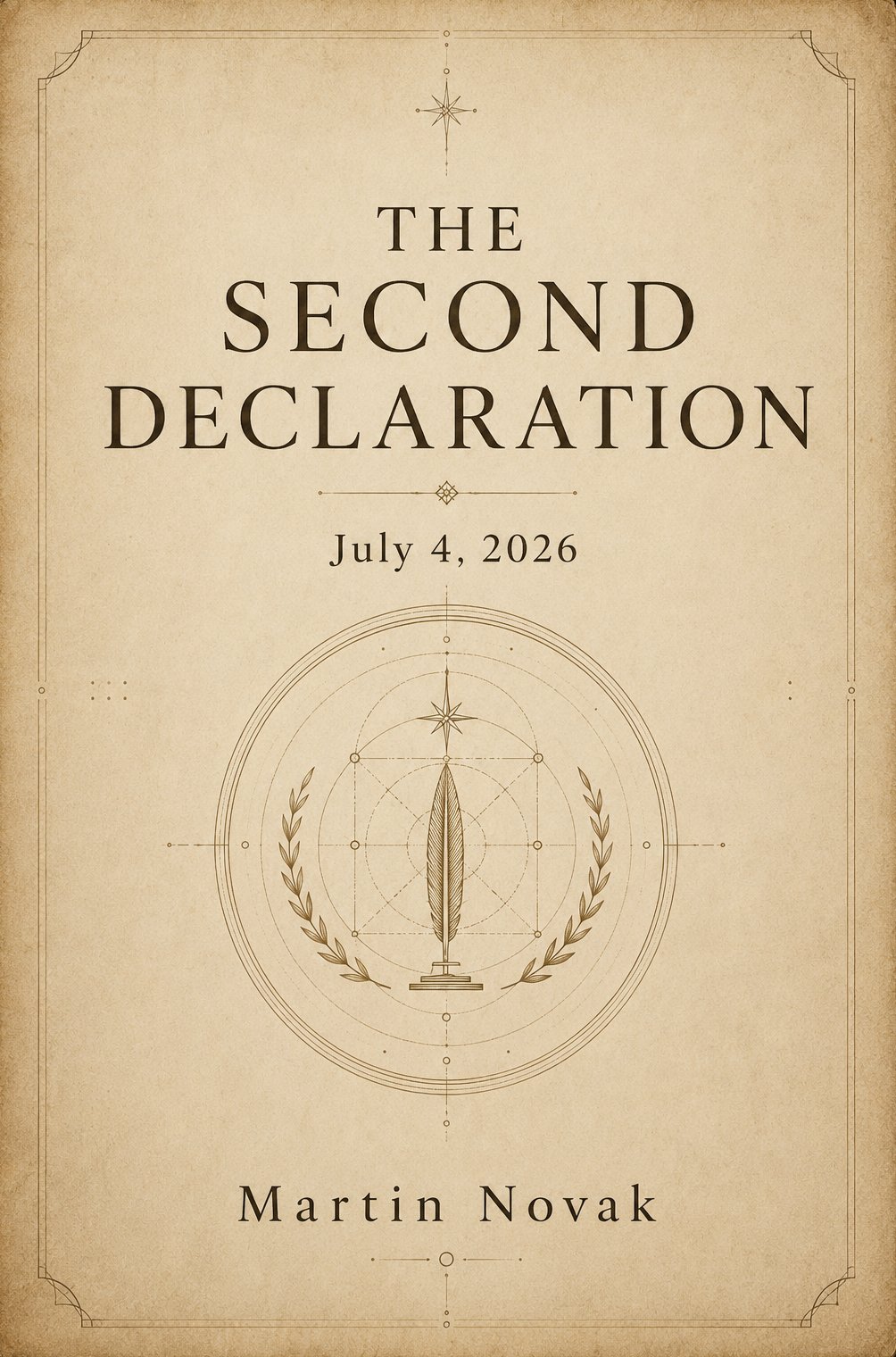 The Second Declaration — July 4, 2026, by Martin Novak (book cover)